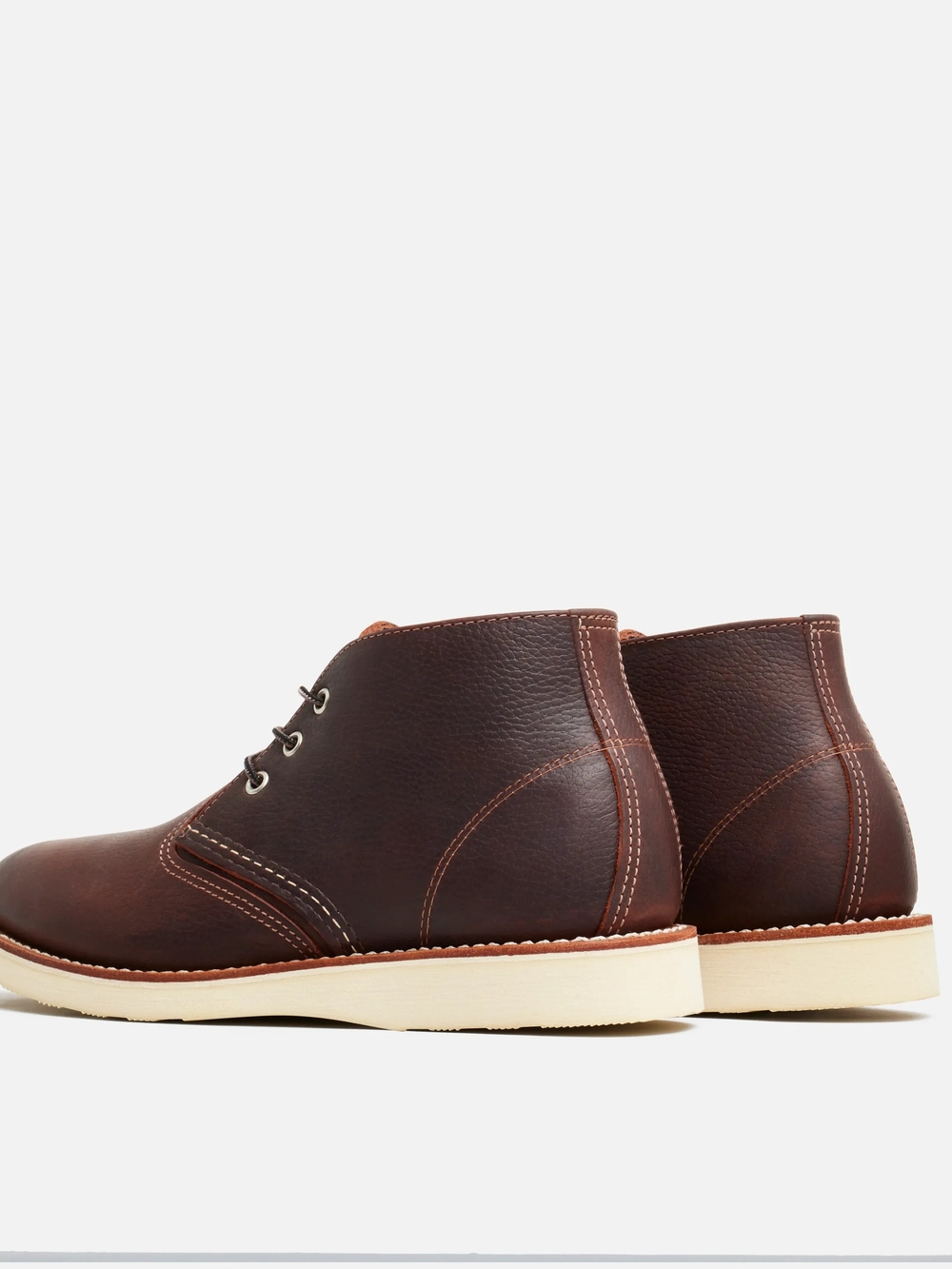 Red Wing Shoes Dark Brown Leather Chukka Boots with Cream Sole - Picture 7 of 8